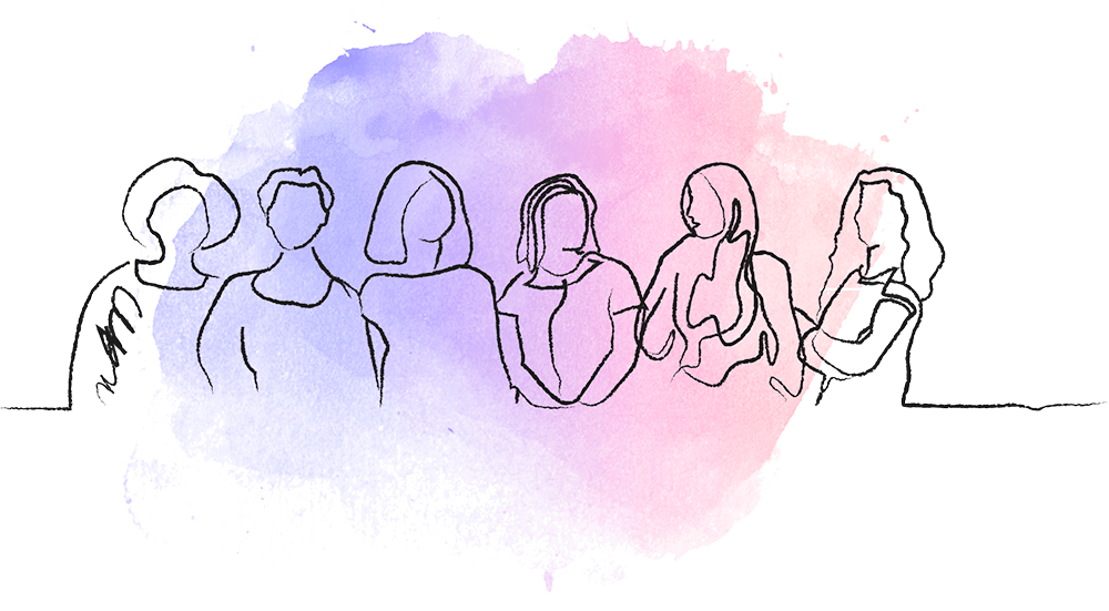 Illustration einer Frauengruppe