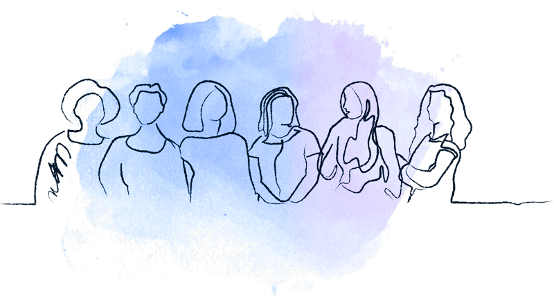 Illustration einer Frauengruppe